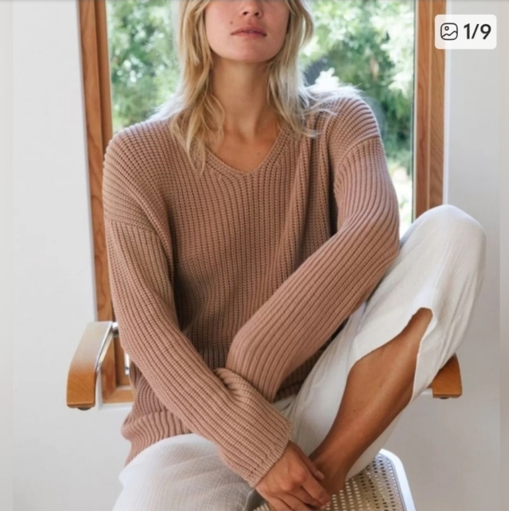 Jenni Kayne Cotton Cabin Sweater Ribbed